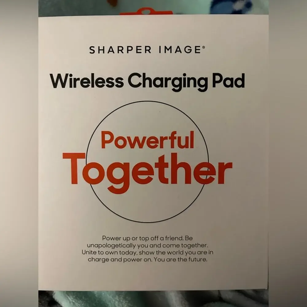 New in box- Sharper Image wireless charging pad Tie Dye